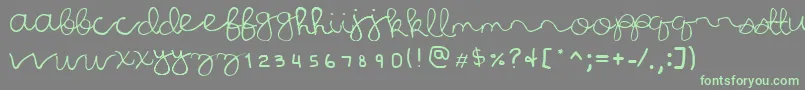 AllHailJulia Font – Green Fonts on Gray Background