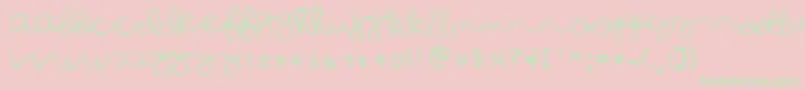 AllHailJulia Font – Green Fonts on Pink Background