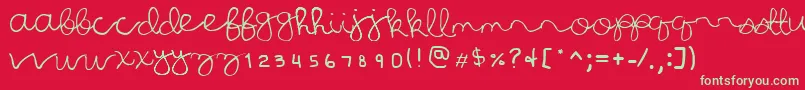 AllHailJulia Font – Green Fonts on Red Background