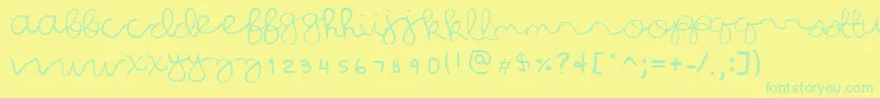 AllHailJulia Font – Green Fonts on Yellow Background