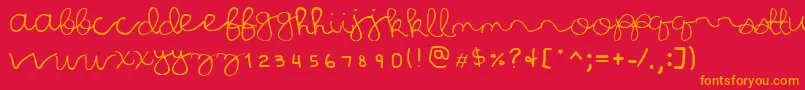 AllHailJulia Font – Orange Fonts on Red Background