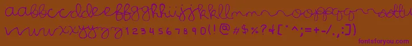 AllHailJulia Font – Purple Fonts on Brown Background