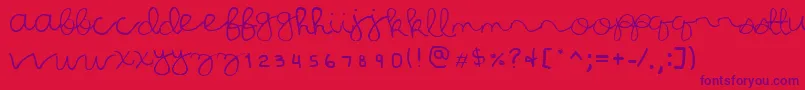 AllHailJulia Font – Purple Fonts on Red Background