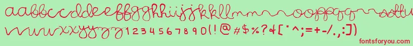 AllHailJulia Font – Red Fonts on Green Background