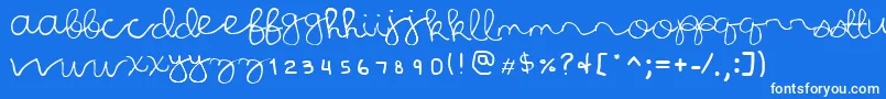 AllHailJulia Font – White Fonts on Blue Background