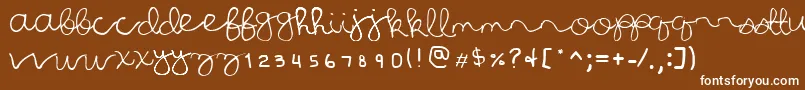 AllHailJulia Font – White Fonts on Brown Background