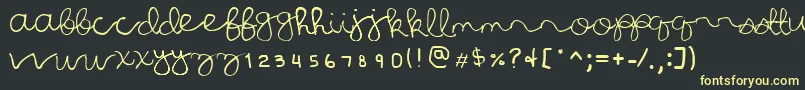 AllHailJulia Font – Yellow Fonts on Black Background