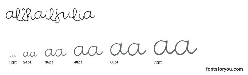 AllHailJulia Font Sizes