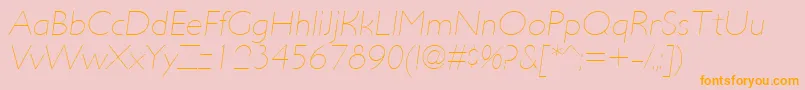 UltimapdadUltralightitalic Font – Orange Fonts on Pink Background