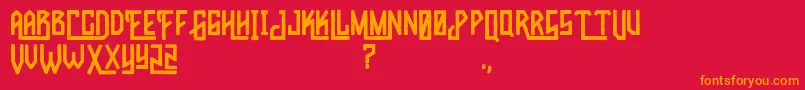 WildRiver Font – Orange Fonts on Red Background