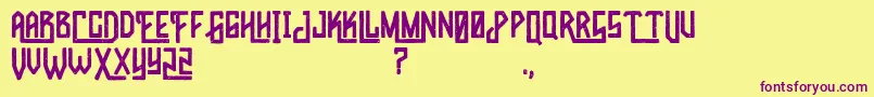 WildRiver Font – Purple Fonts on Yellow Background
