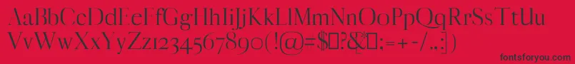 MyronRegular Font – Black Fonts on Red Background