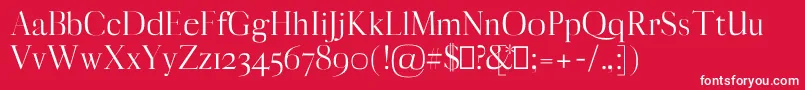 MyronRegular Font – White Fonts on Red Background