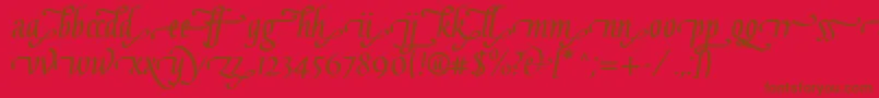 GaiusLtBoldEnd Font – Brown Fonts on Red Background