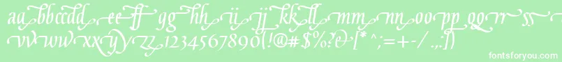 GaiusLtBoldEnd Font – White Fonts on Green Background