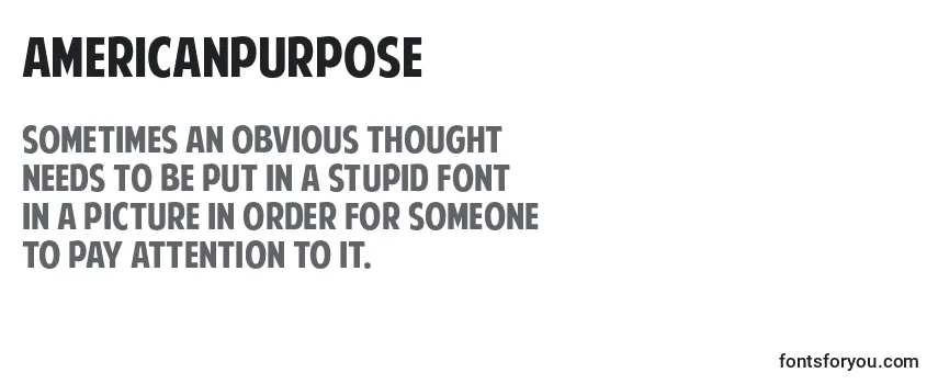 AmericanPurpose Font
