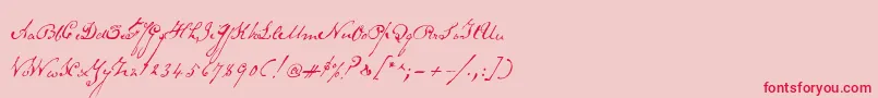 Schoonerscript Font – Red Fonts on Pink Background