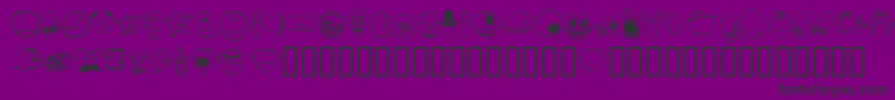 TombatsSmilies Font – Black Fonts on Purple Background