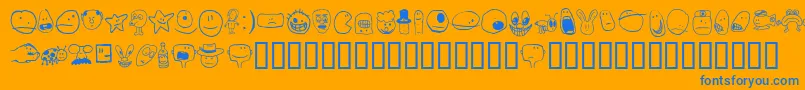 Подробнее о шрифте TombatsSmilies Шрифт TombatsSmilies – синие шрифты на оранжевом фоне