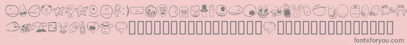 TombatsSmilies Font – Gray Fonts on Pink Background