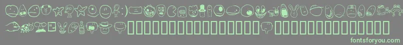Police TombatsSmilies – polices vertes sur fond gris