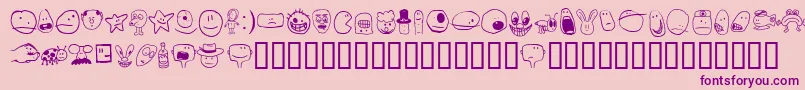 TombatsSmilies Font – Purple Fonts on Pink Background