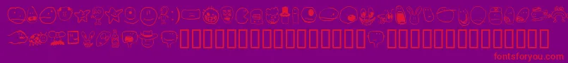 TombatsSmilies Font – Red Fonts on Purple Background