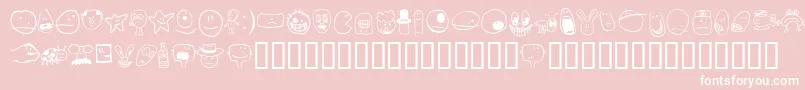 TombatsSmilies Font – White Fonts on Pink Background