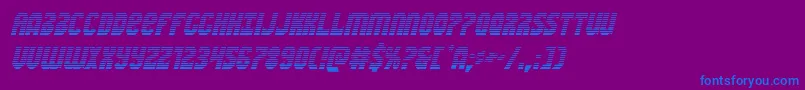 Warnationgradital Font – Blue Fonts on Purple Background