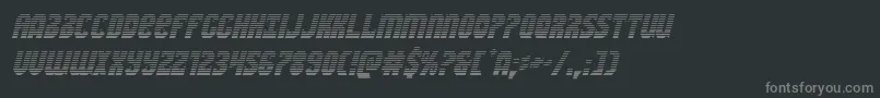 フォントWarnationgradital – 黒い背景に灰色の文字