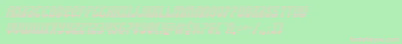 Warnationgradital Font – Pink Fonts on Green Background