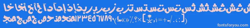 Шрифт AymModernSUNormal. – розовые шрифты на синем фоне