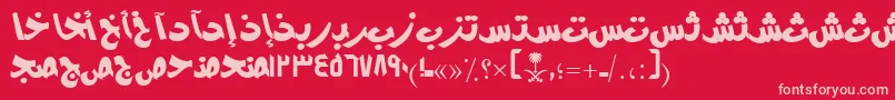 AymModernSUNormal. Font – Pink Fonts on Red Background