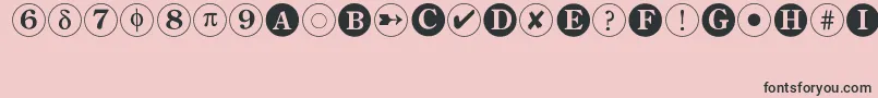 Bullets2 Font – Black Fonts on Pink Background