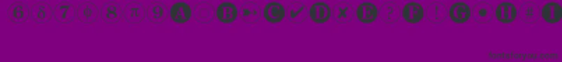 Bullets2 Font – Black Fonts on Purple Background