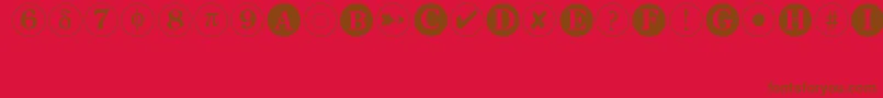 Bullets2 Font – Brown Fonts on Red Background