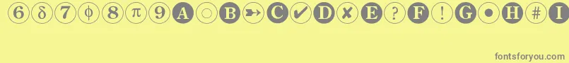 fuente Bullets2 – Fuentes Grises Sobre Fondo Amarillo