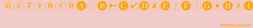 Bullets2 Font – Orange Fonts on Pink Background