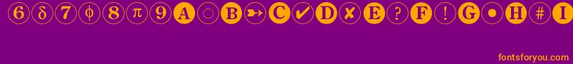 fuente Bullets2 – Fuentes Naranjas Sobre Fondo Morado