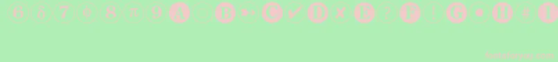Więcej informacji o czcionce Bullets2 Czcionka Bullets2 – różowe czcionki na zielonym tle