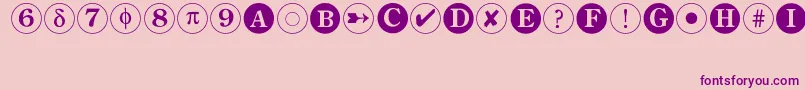 Bullets2 Font – Purple Fonts on Pink Background
