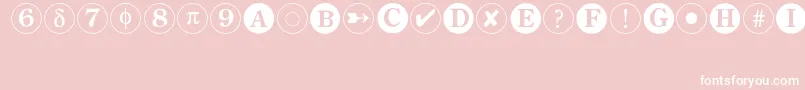 Bullets2 Font – White Fonts on Pink Background
