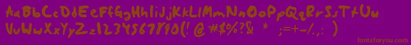 Quickrite Font – Brown Fonts on Purple Background