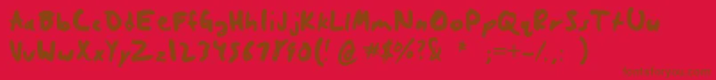 En savoir plus sur la police Quickrite Police Quickrite – polices brunes sur fond rouge