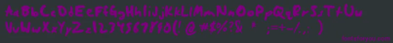 Шрифт Quickrite – фиолетовые шрифты на чёрном фоне