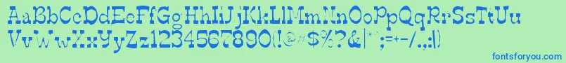 Edmundsgaunt-Schriftart – Blaue Schriften auf grünem Hintergrund