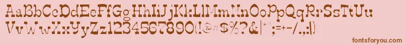 Edmundsgaunt-Schriftart – Braune Schriften auf rosa Hintergrund
