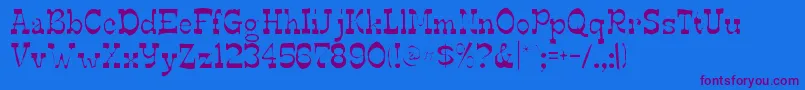 Edmundsgaunt Font – Purple Fonts on Blue Background