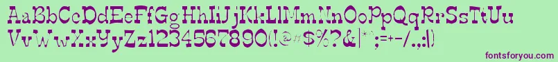 Edmundsgaunt Font – Purple Fonts on Green Background