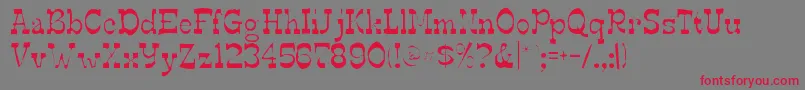 フォントEdmundsgaunt – 赤い文字の灰色の背景